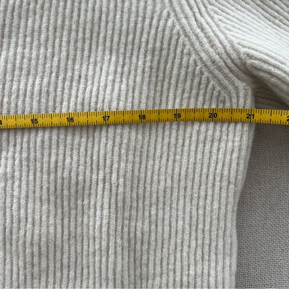 MASSIMO DUTTI Extrafine Wool Blend Ribbed Knit Polo Sweater - Picture 13 of 16